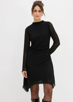 Mujer bonprix bonprix Vestido de encaje con dobladillo irregular