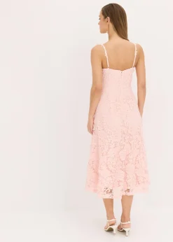 Mujer bonprix bonprix Vestido de encaje con tirantes decorados