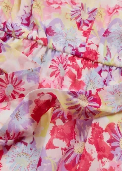 bonprix bonprix Vestidos>Vestido de gasa blanco/rosa pálido con flores