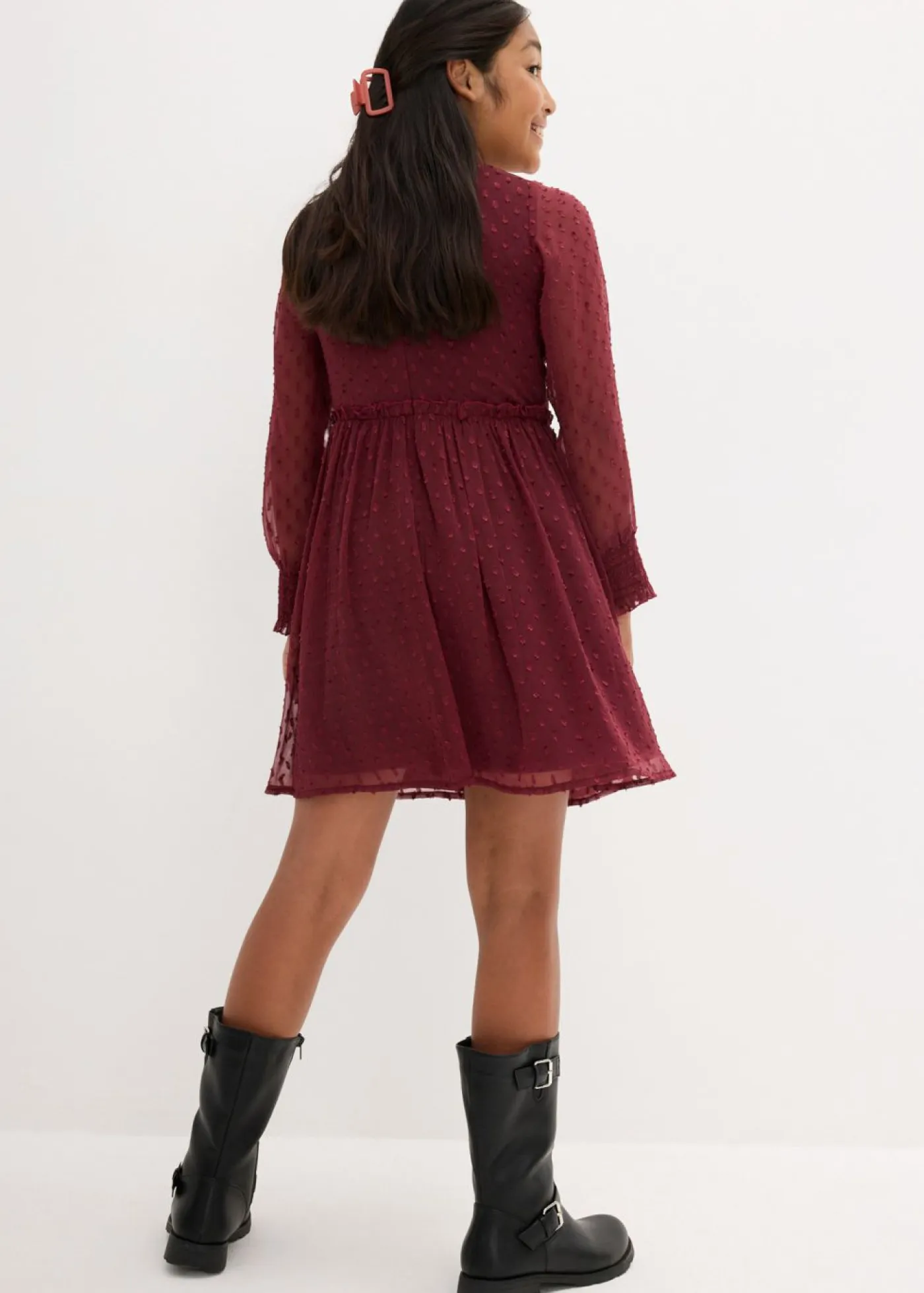 bonprix bonprix Ropa 9 A 16 Años·Vestidos Y Monos>Vestido de gasa rojo avellana