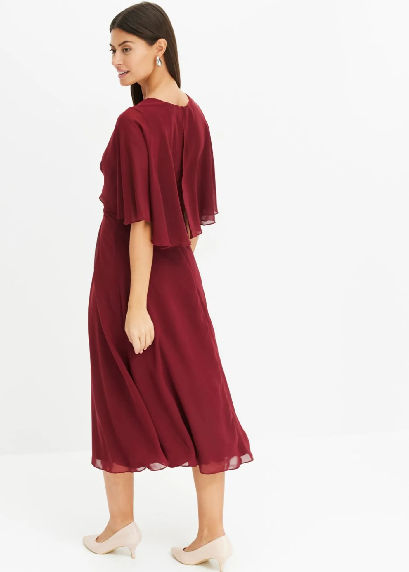 Mujer bonprix bonprix Vestido de gasa con aplicación de piedras