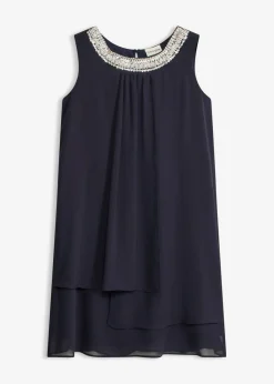 Mujer bonprix bonprix Vestido de gasa con aplicación de piedras