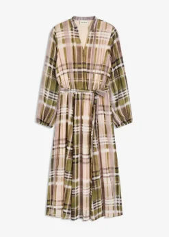 Mujer bonprix bonprix Vestido de gasa con cordón para anudar