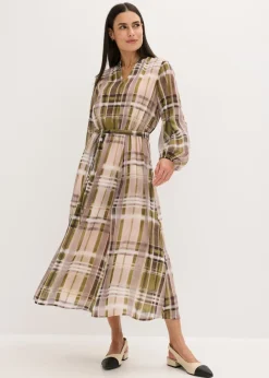 Mujer bonprix bonprix Vestido de gasa con cordón para anudar