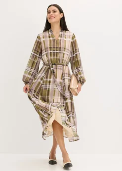 Mujer bonprix bonprix Vestido de gasa con cordón para anudar