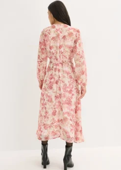 Mujer bonprix bonprix Vestido de gasa con cordón (2 piezas)