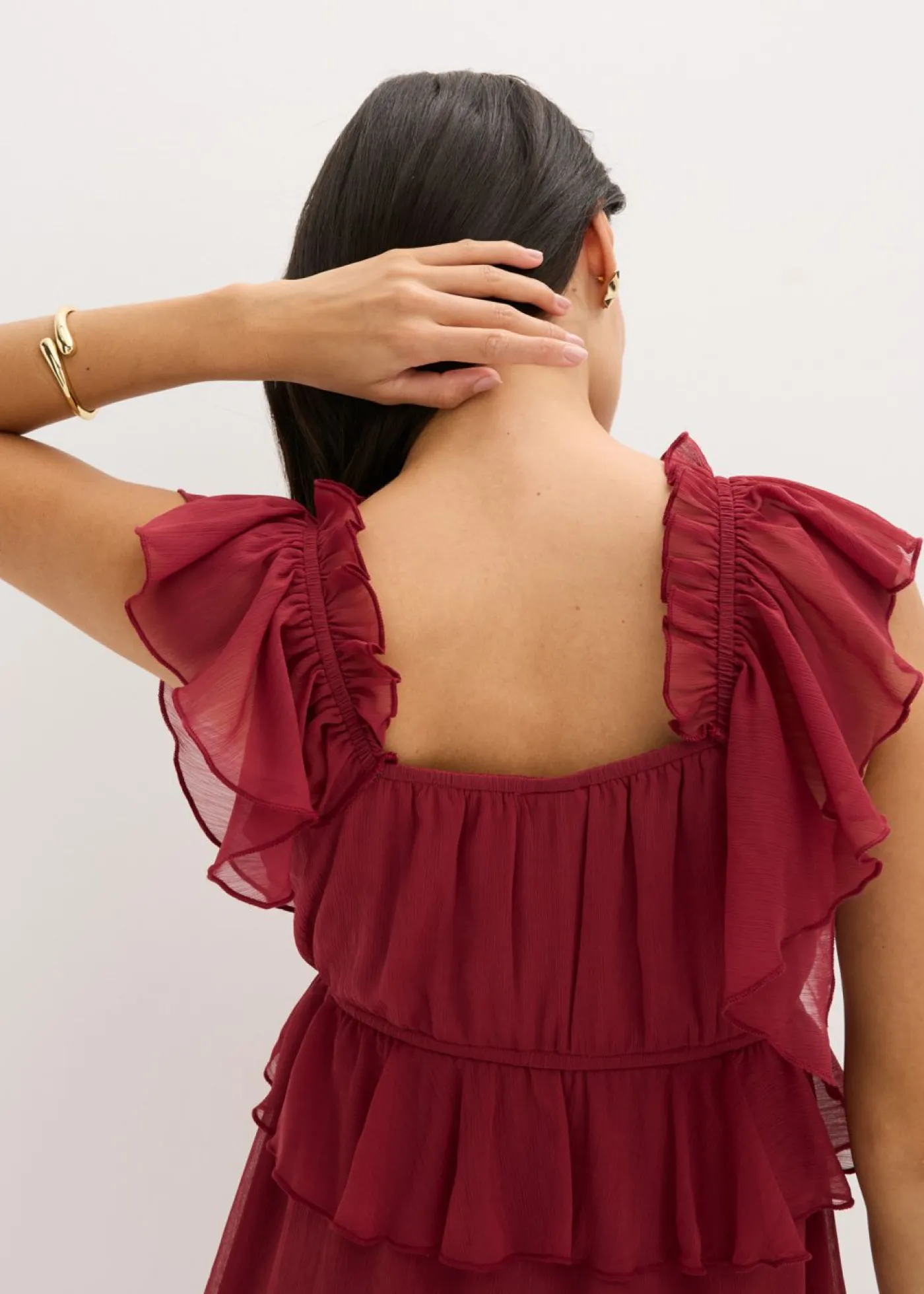 Mujer bonprix bonprix Vestido de gasa con corte en A