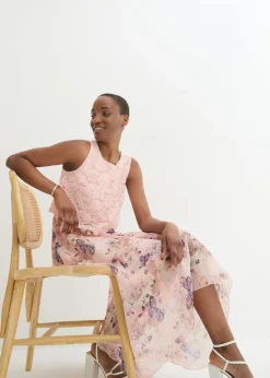 Mujer bonprix bonprix Vestido de gasa con encaje fino