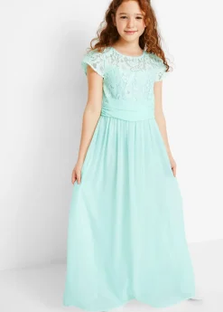 bonprix bonprix Ropa 9 A 16 Años·Vestidos Y Monos>Vestido de gasa con encaje menta verde