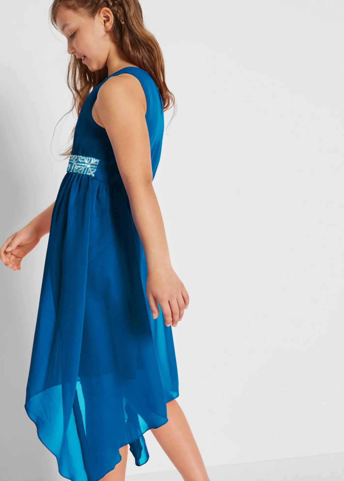 bonprix bonprix Ropa 9 A 16 Años·Vestidos Y Monos>Vestido de gasa con lentejuelas Azul