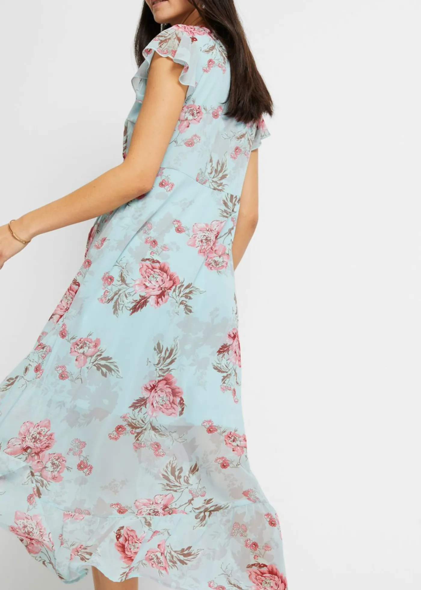 Mujer bonprix bonprix Vestido de gasa con volantes