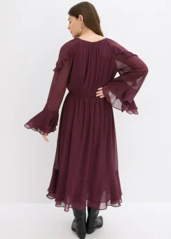 Mujer bonprix bonprix Vestido de gasa con volantes