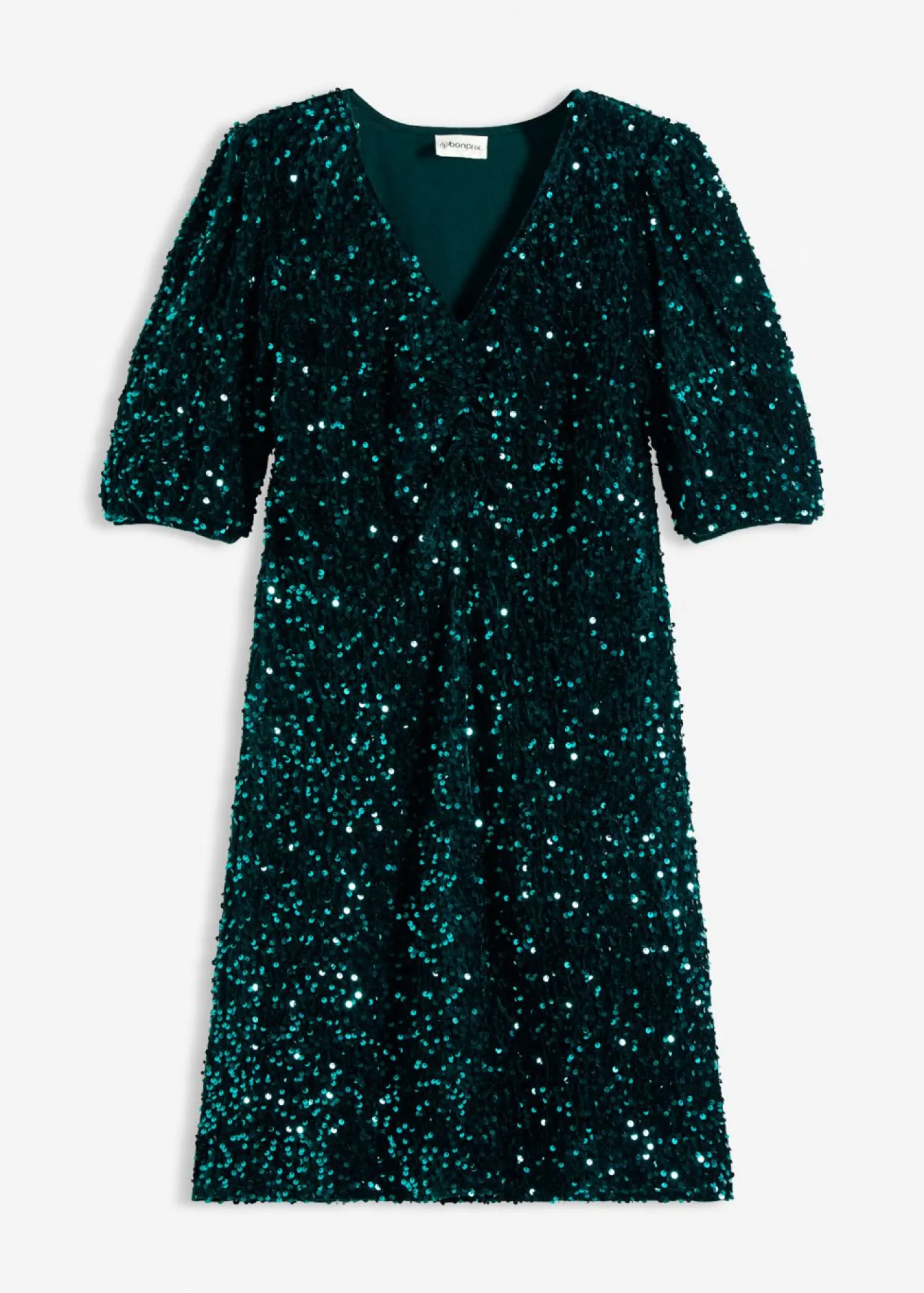 bonprix bonprix Vestidos>Vestido de lentejuelas Verde oscuro