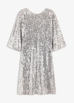 Mujer bonprix bonprix Vestido de lentejuelas con detalle de lazo