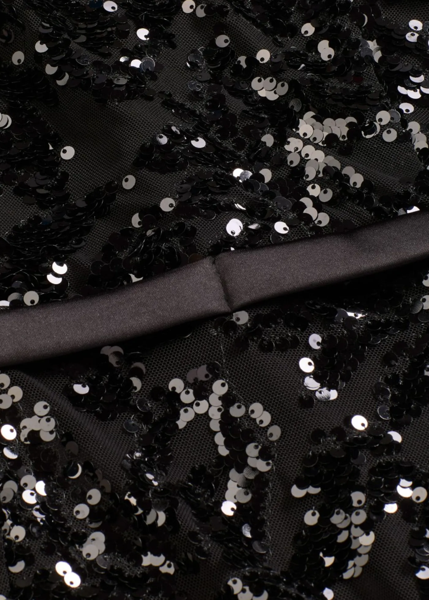 bonprix bonprix Vestidos|Ropa Elegante>Vestido de lentejuelas con volante Negro-beige