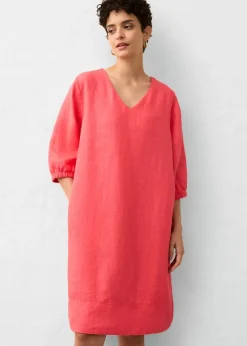 Mujer bonprix bonprix Vestido de lino puro con mangas 3/4