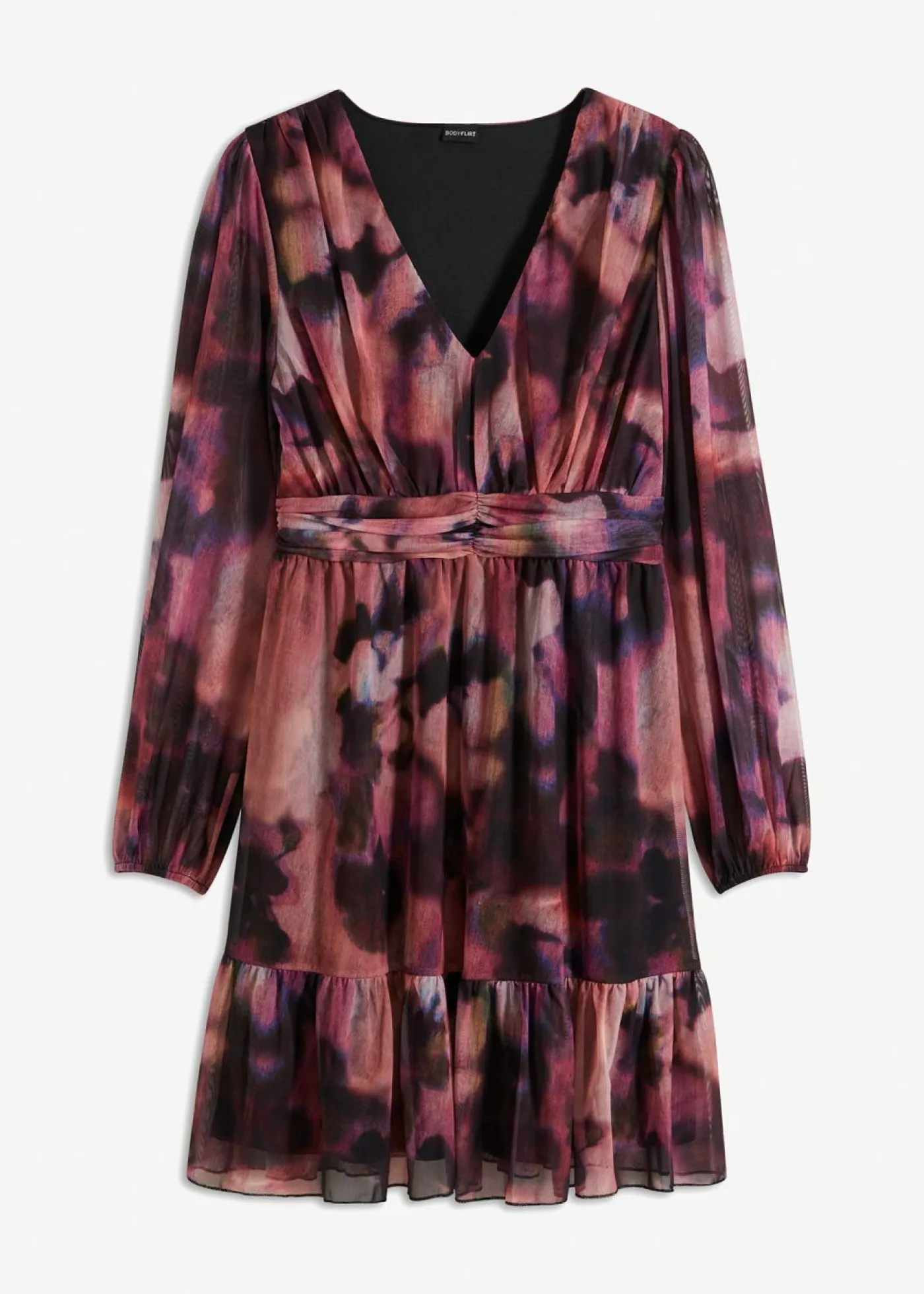 bonprix bonprix Vestidos>Vestido de malla rosa pálido-negro