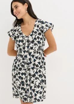 Mujer bonprix bonprix Vestido de material estructurado con mangas de murciélago