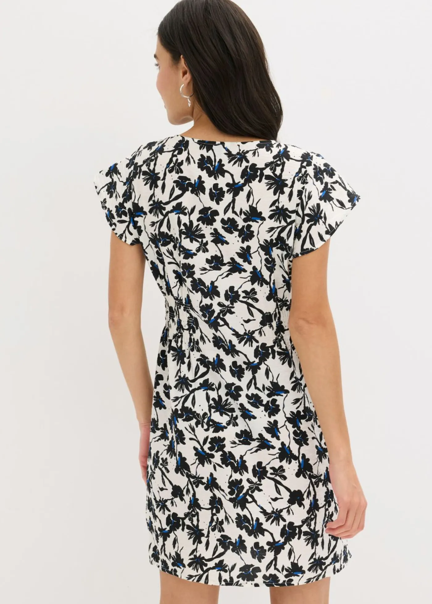 Mujer bonprix bonprix Vestido de material estructurado con mangas de murciélago