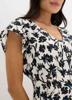 Mujer bonprix bonprix Vestido de material estructurado con mangas de murciélago