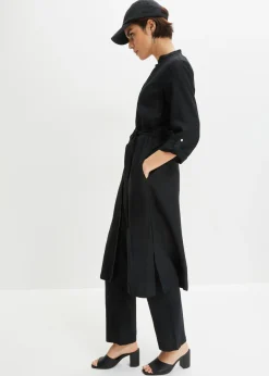 Mujer bonprix bonprix Vestido de mezcla de lino y viscosa con bolsillos