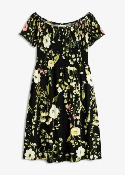 Mujer bonprix bonprix Vestido de mezcla de viscosa suave con escote bañera