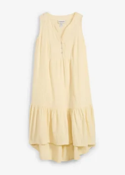 bonprix bonprix Vestidos>Vestido de muselina ligera Arena claro