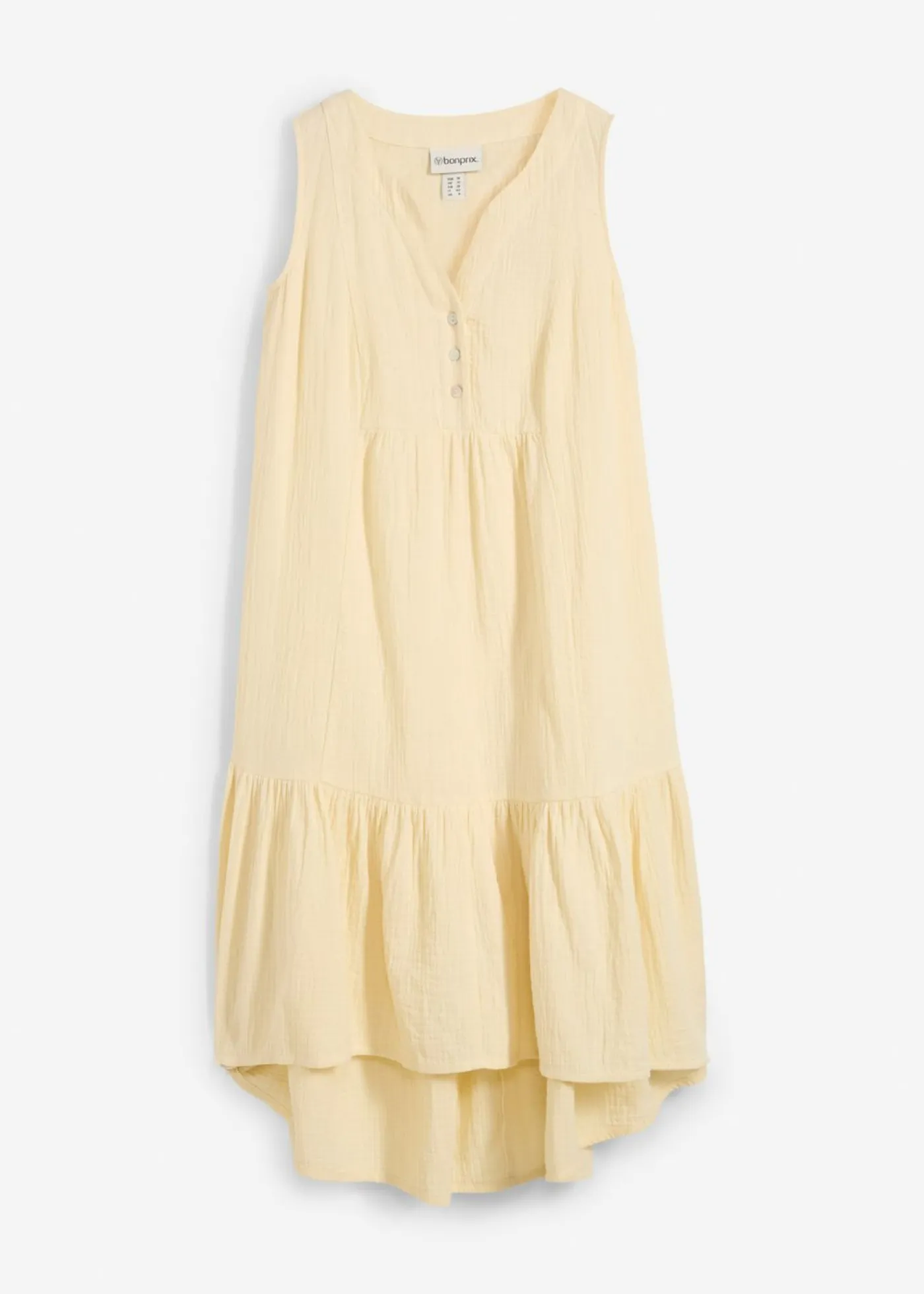 bonprix bonprix Vestidos>Vestido de muselina ligera Arena claro