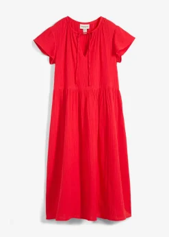 bonprix bonprix Vestidos>Vestido de muselina suave fresa