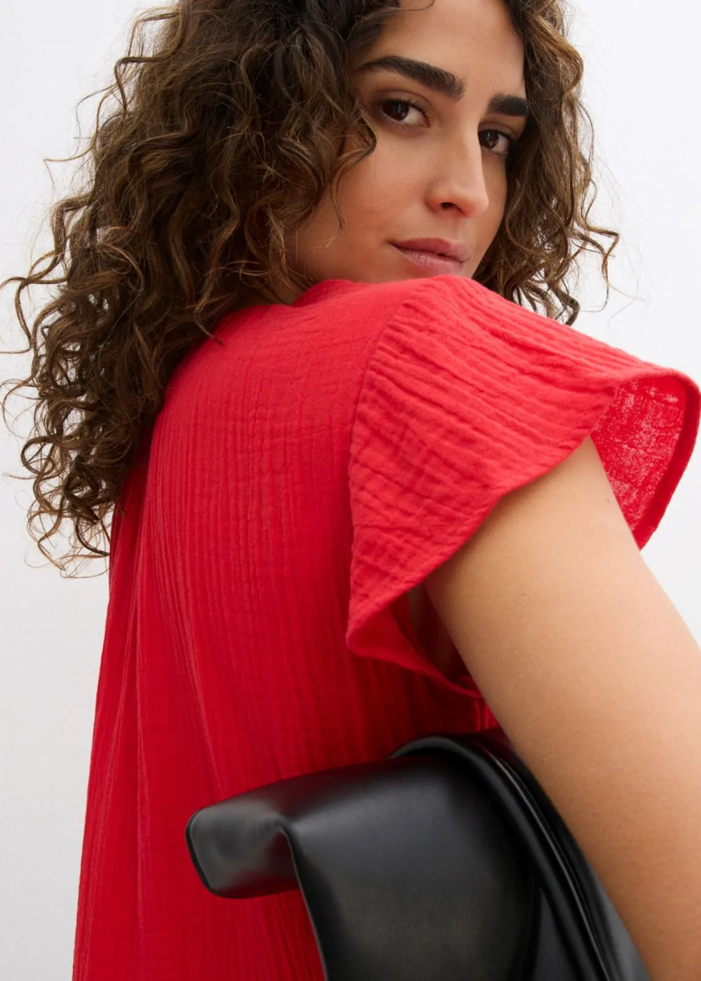 bonprix bonprix Vestidos>Vestido de muselina suave fresa