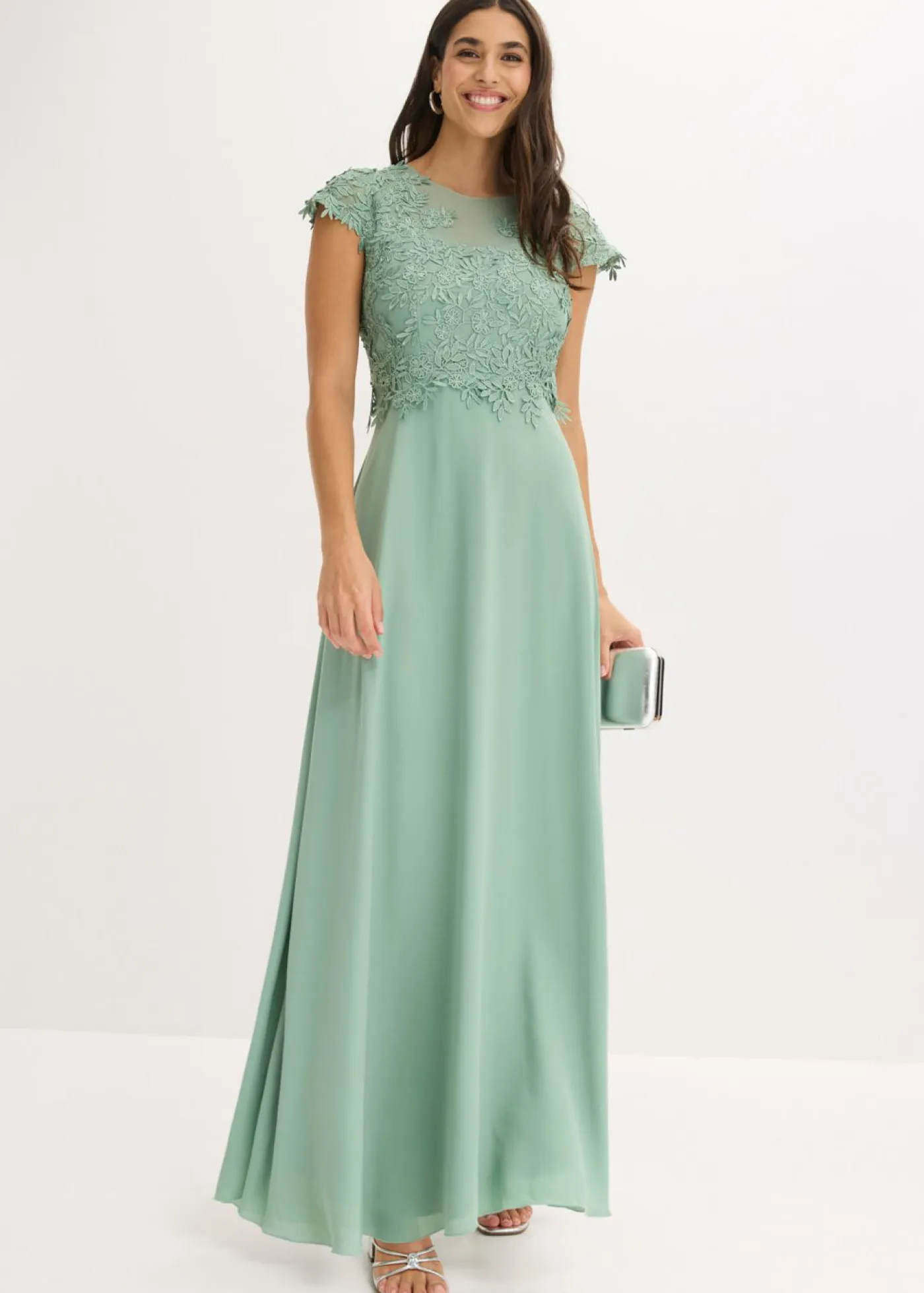 bonprix bonprix Vestidos|Novedades>Vestido de noche Verde pastel