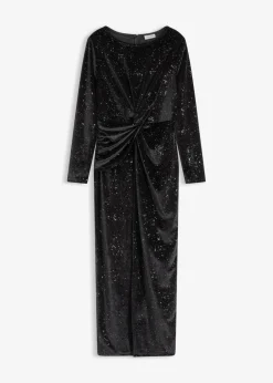 bonprix bonprix Vestidos|Ropa Elegante>Vestido de noche con brillo Negro