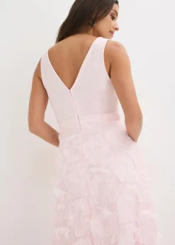 Mujer bonprix bonprix Vestido de noche con detalle de encaje deshilachado