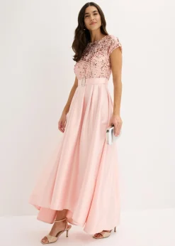 Mujer bonprix bonprix Vestido de noche de satén brillante con lentejuelas