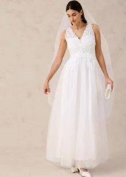 Mujer bonprix bonprix Vestido de novia de tul y encaje
