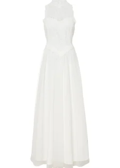 bonprix bonprix Vestidos>Vestido de novia de tul y encaje Blanco