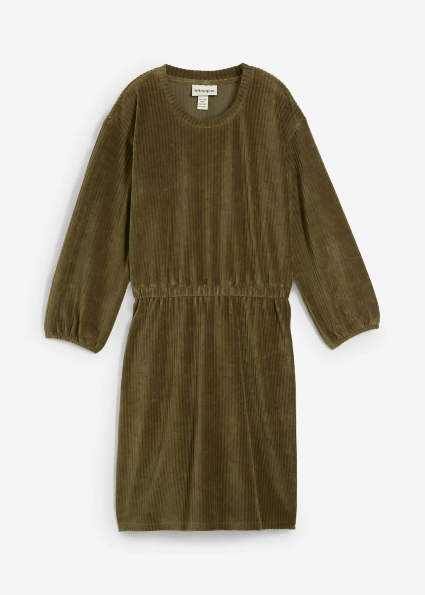 bonprix bonprix Vestidos>Vestido de pana Verde oliva oscuro