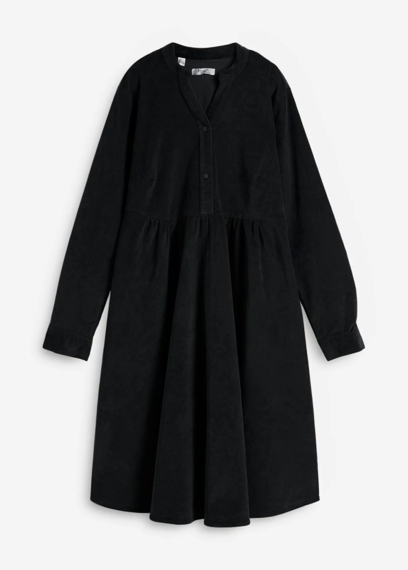 bonprix bonprix Vestidos>Vestido de pana de algodón Negro