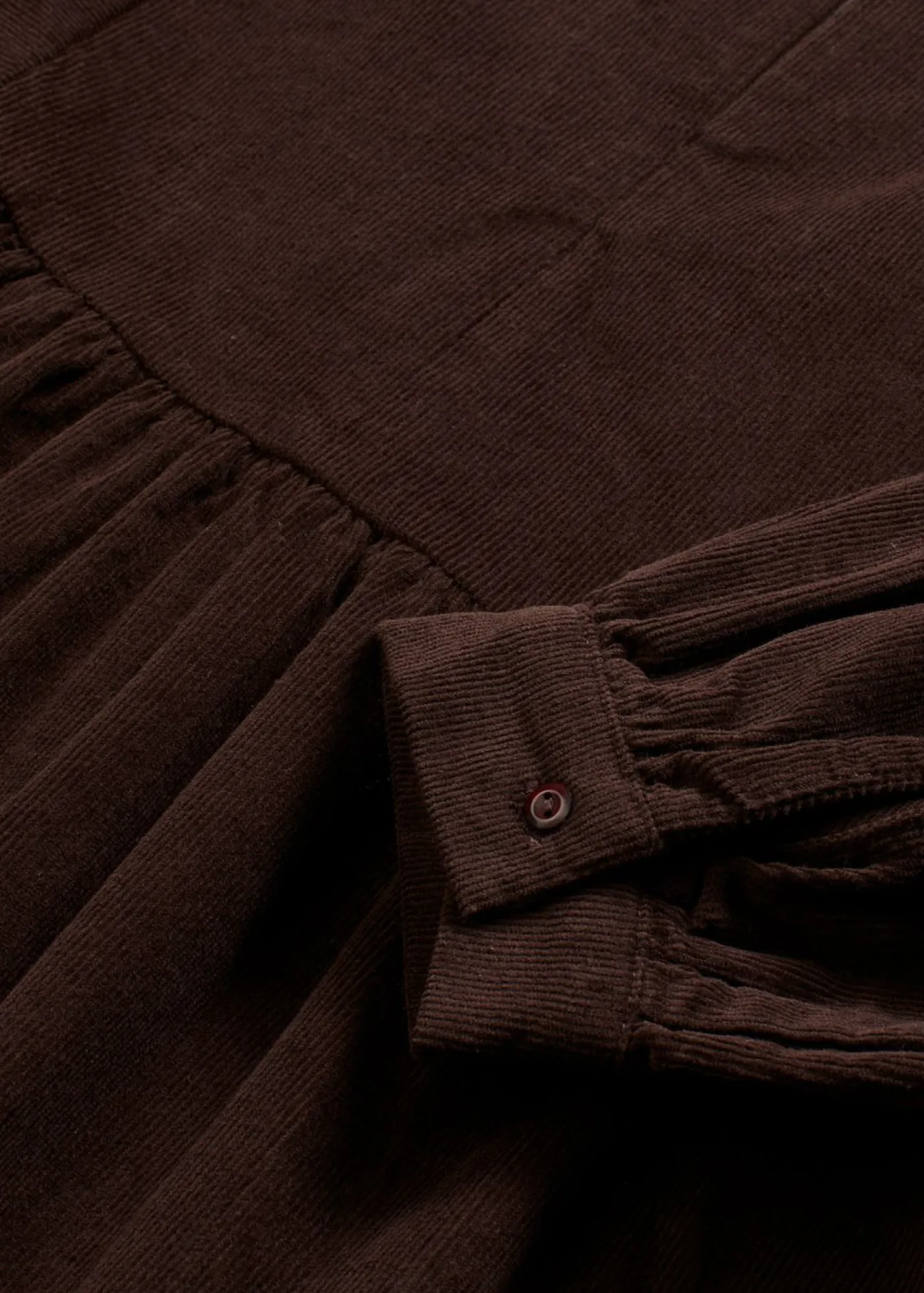 bonprix bonprix Vestidos>Vestido de pana de algodón Marrón oscuro