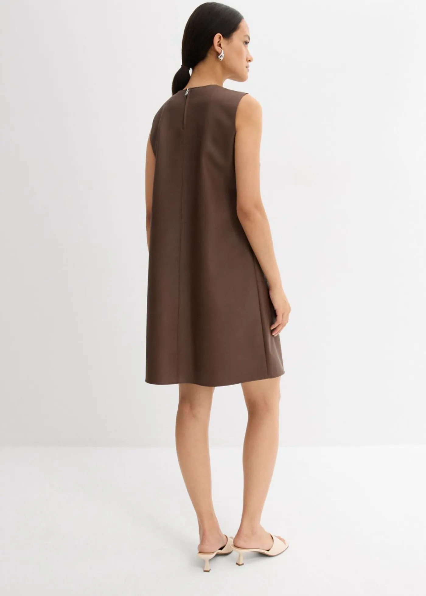 bonprix bonprix Esenciales|Vestidos>Vestido de piel sintética marrón