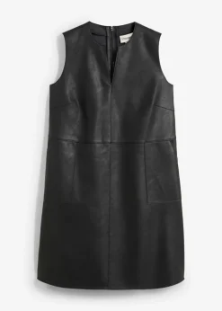 bonprix bonprix Esenciales|Vestidos>Vestido de piel sintética Negro