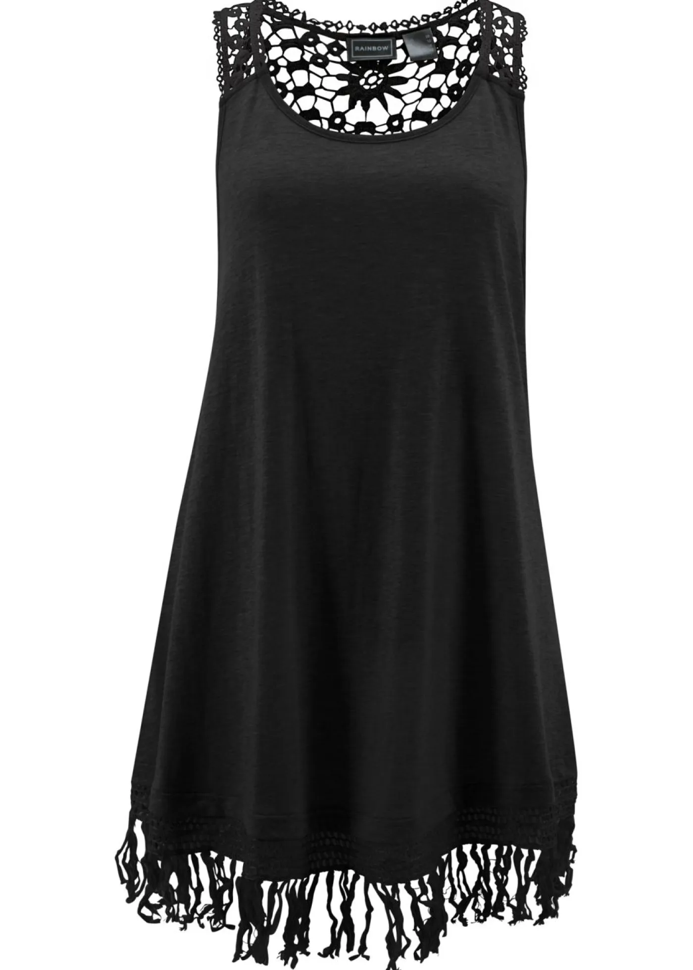 bonprix bonprix Ropa De Playa|Vestidos>Vestido de playa de viscosa fina Negro