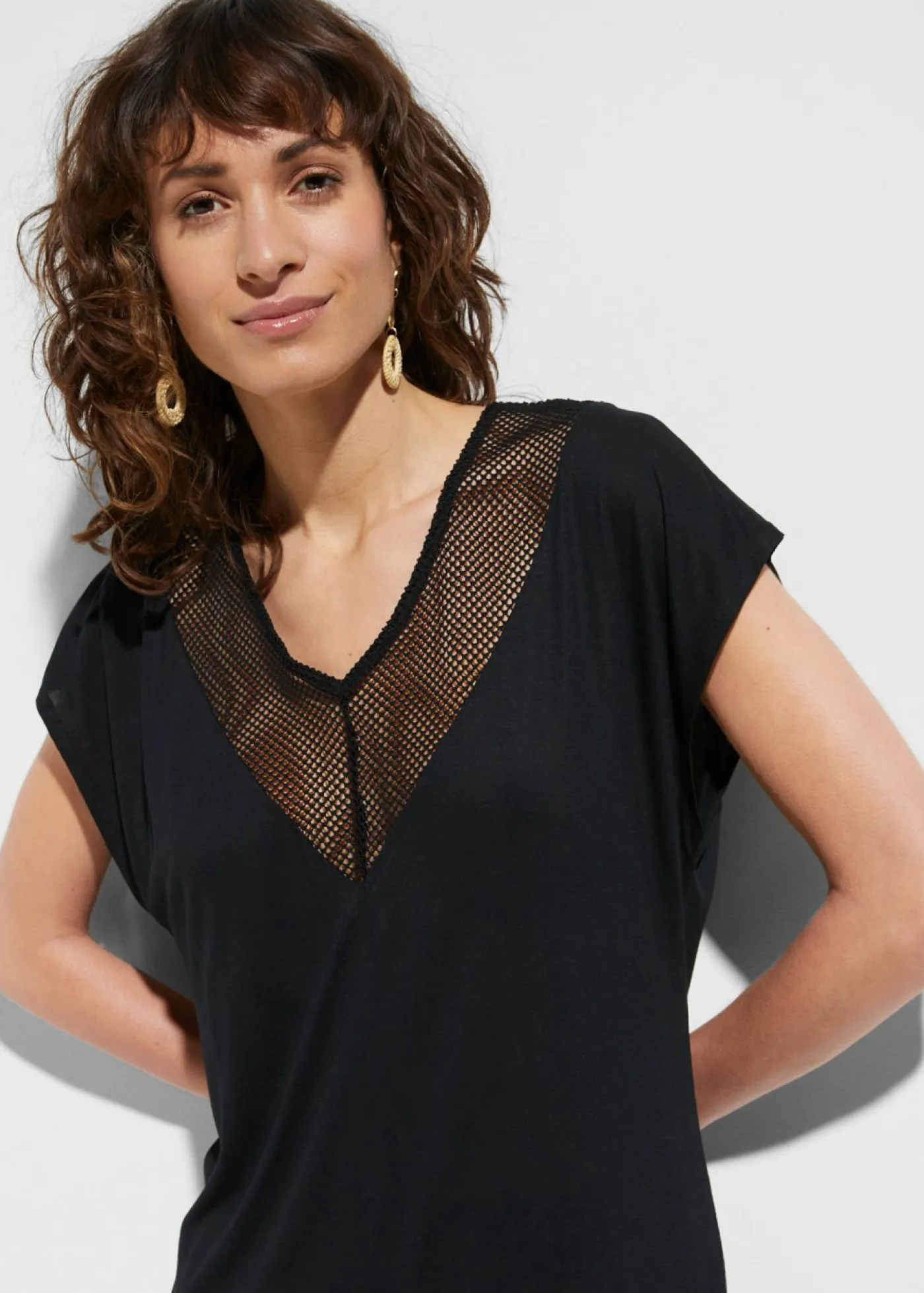 Mujer bonprix bonprix Vestido de playa transparente de viscosa