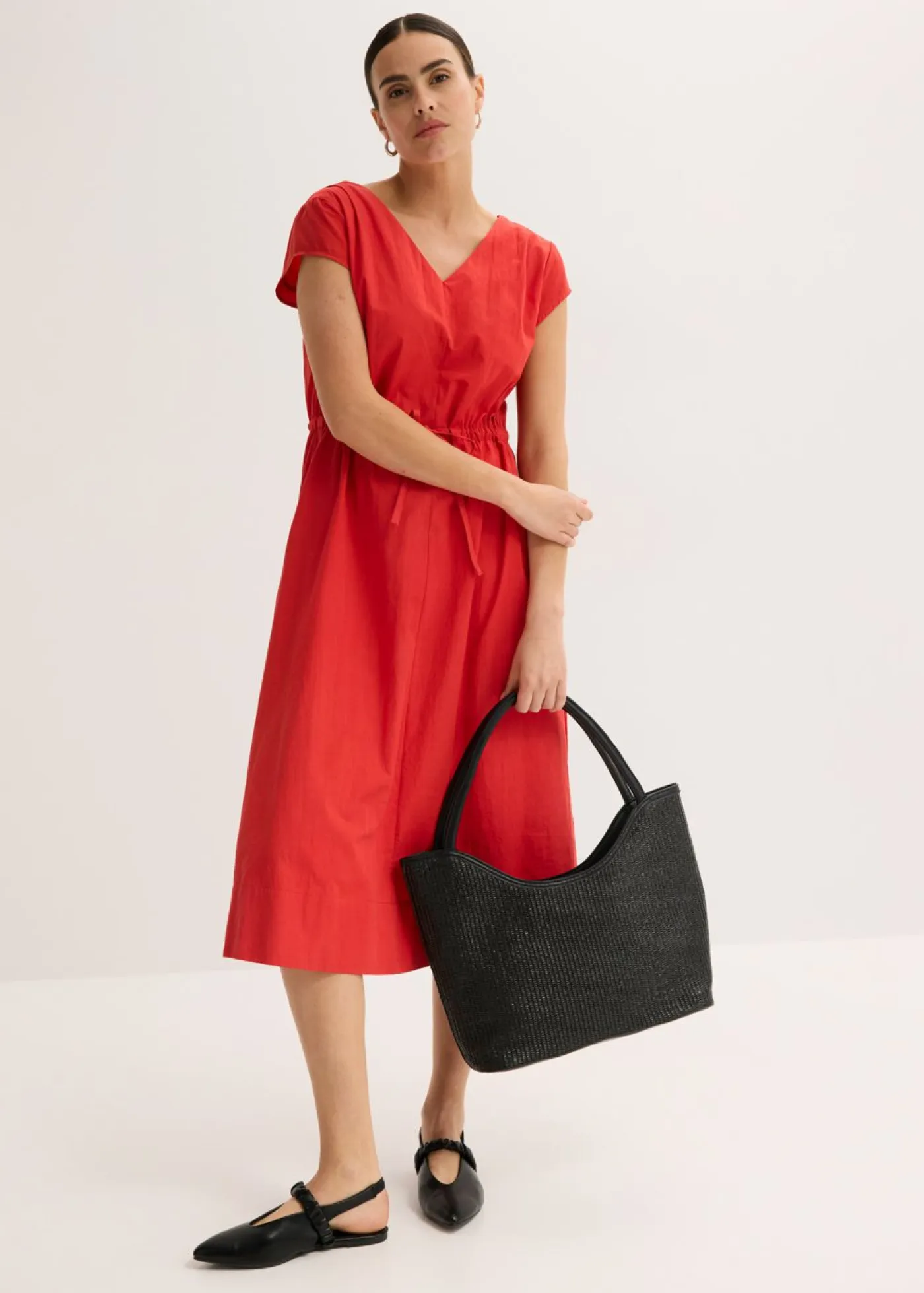 bonprix bonprix Vestidos>Vestido de popelín de algodón fresa