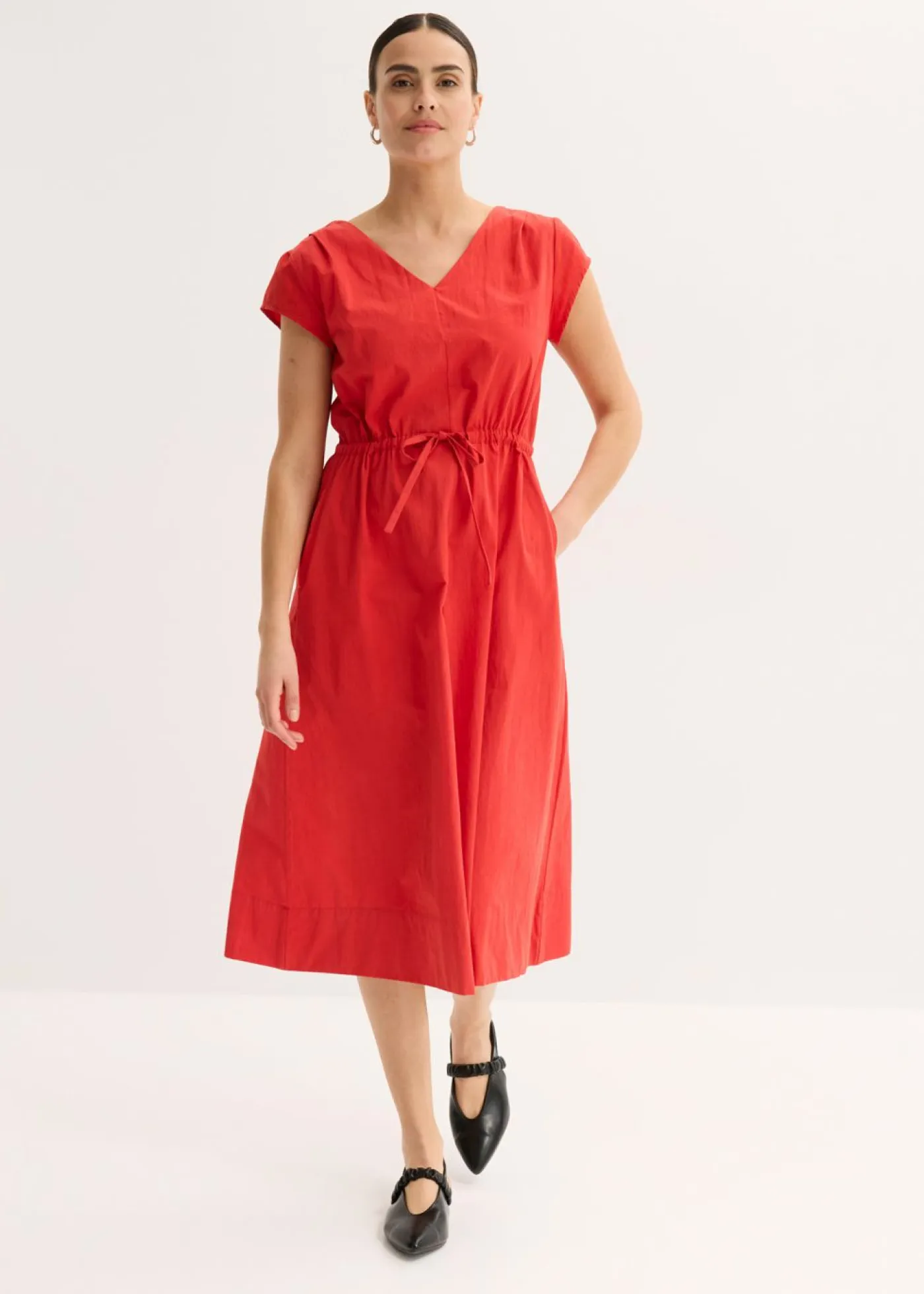 bonprix bonprix Vestidos>Vestido de popelín de algodón fresa