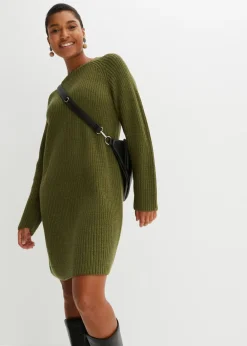 bonprix bonprix Vestidos|Ropa De Punto>Vestido de punto caqui oscuro