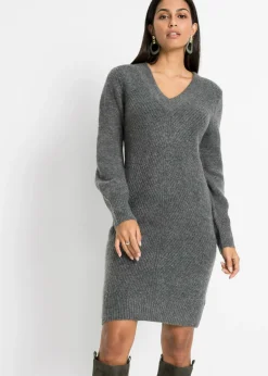 bonprix bonprix Ropa De Punto|Vestidos>Vestido de punto Antracita jaspeado