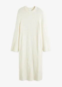 bonprix bonprix Vestidos|Ropa De Punto>Vestido de punto Blanco lana