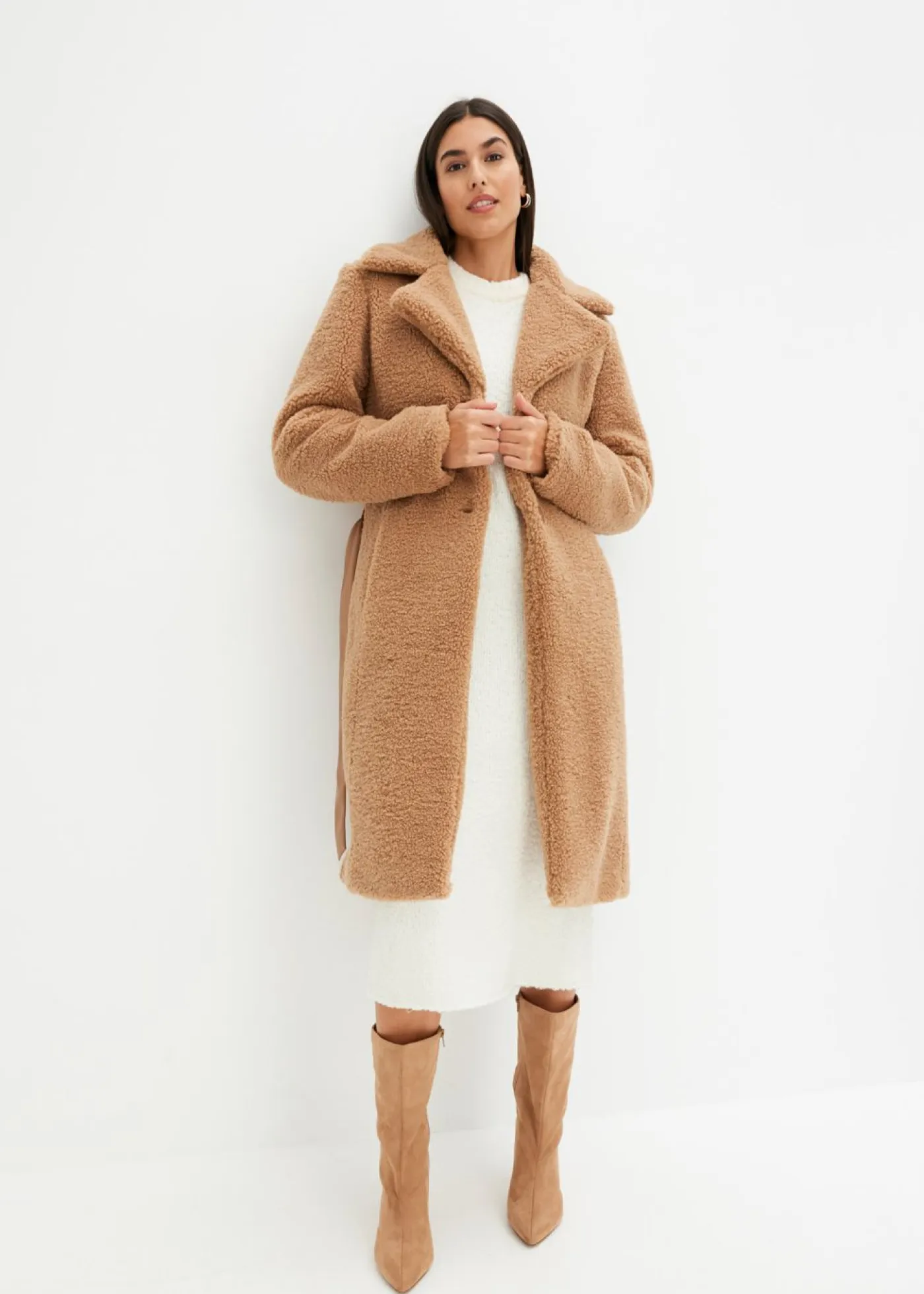 bonprix bonprix Vestidos|Ropa De Punto>Vestido de punto Blanco lana