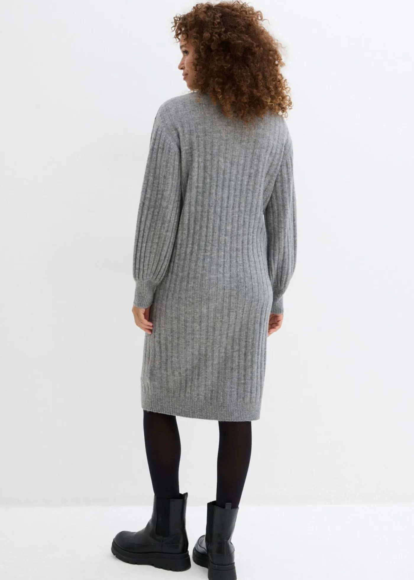 bonprix bonprix Vestidos|Ropa De Punto>Vestido de punto Gris jaspeado